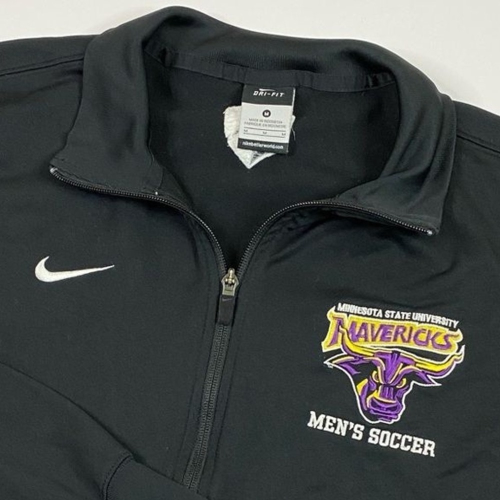 Minnesota State University Mavericks Nike‎ Sweatshirt Mens M Zip Up Embroidered